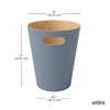image:imageUmbra Woodrow Trash Can Wooden Wastebasket 2 Gallon Dark GreyNatural  Beech wood construction integrated carry handles twotone design durable build fits small spaces bathroom or officeSlate Blue