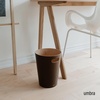 image:imageUmbra Woodrow Trash Can Wooden Wastebasket 2 Gallon Dark GreyNatural  Beech wood construction integrated carry handles twotone design durable build fits small spaces bathroom or officeEspresso