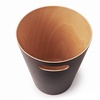 image:imageUmbra Woodrow Trash Can Wooden Wastebasket 2 Gallon Dark GreyNatural  Beech wood construction integrated carry handles twotone design durable build fits small spaces bathroom or officeEspresso