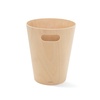 image:imageUmbra Woodrow Trash Can Wooden Wastebasket 2 Gallon Dark GreyNatural  Beech wood construction integrated carry handles twotone design durable build fits small spaces bathroom or officeNatural
