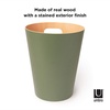 image:imageUmbra Woodrow Trash Can Wooden Wastebasket 2 Gallon Dark GreyNatural  Beech wood construction integrated carry handles twotone design durable build fits small spaces bathroom or officeSpruce
