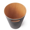 image:imageUmbra Woodrow Trash Can Wooden Wastebasket 2 Gallon Dark GreyNatural  Beech wood construction integrated carry handles twotone design durable build fits small spaces bathroom or officeDark Grey
