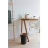 image:imageUmbra Woodrow Trash Can Wooden Wastebasket 2 Gallon Dark GreyNatural  Beech wood construction integrated carry handles twotone design durable build fits small spaces bathroom or officeDark Grey