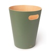 image:imageUmbra Woodrow Trash Can Wooden Wastebasket 2 Gallon WhiteNatural  Beech wood construction integrated carry handles twotone design durable build fits small spaces bathroom or officeSpruce