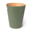 image:imageUmbra Woodrow Trash Can Wooden Wastebasket 2 Gallon WhiteNatural  Beech wood construction integrated carry handles twotone design durable build fits small spaces bathroom or officeSpruce