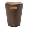 image:imageUmbra Woodrow Trash Can Wooden Wastebasket 2 Gallon WhiteNatural  Beech wood construction integrated carry handles twotone design durable build fits small spaces bathroom or officeEspresso
