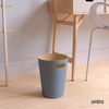 image:imageUmbra Woodrow Trash Can Wooden Wastebasket 2 Gallon WhiteNatural  Beech wood construction integrated carry handles twotone design durable build fits small spaces bathroom or officeSlate Blue