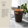 image:imageUmbra Woodrow Trash Can Wooden Wastebasket 2 Gallon WhiteNatural  Beech wood construction integrated carry handles twotone design durable build fits small spaces bathroom or officeEspresso
