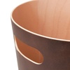 image:imageUmbra Woodrow Trash Can Wooden Wastebasket 2 Gallon WhiteNatural  Beech wood construction integrated carry handles twotone design durable build fits small spaces bathroom or officeEspresso