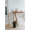 image:imageUmbra Woodrow Trash Can Wooden Wastebasket 2 Gallon WhiteNatural  Beech wood construction integrated carry handles twotone design durable build fits small spaces bathroom or officeSpruce