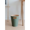 image:imageUmbra Woodrow Trash Can Wooden Wastebasket 2 Gallon WhiteNatural  Beech wood construction integrated carry handles twotone design durable build fits small spaces bathroom or officeSpruce