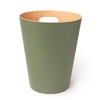 image:imageUmbra Woodrow Trash Can Wooden Wastebasket 2 Gallon WhiteNatural  Beech wood construction integrated carry handles twotone design durable build fits small spaces bathroom or officeSpruce