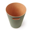 image:imageUmbra Woodrow Trash Can Wooden Wastebasket 2 Gallon WhiteNatural  Beech wood construction integrated carry handles twotone design durable build fits small spaces bathroom or officeSpruce