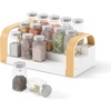 image:imageUmbra Bellwood Spice Shelf Expandable ThreeTier WhiteNatural  Pantry organizer no assembly large capacity storage fits cabinets and drawersNaturalWhite