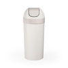 image:imageUmbra Venti Kitchen Trash Can with Swing Top Lid Large 16Gallon 62 L Capacity SandNickel  Easy wipe clean bag concealing neck ring residential and commercial use works with drawstring and flap tie bags plasticSand
