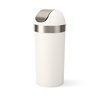 image:imageUmbra Venti Kitchen Trash Can with Swing Top Lid Large 16Gallon 62 L Capacity SandNickel  Easy wipe clean bag concealing neck ring residential and commercial use works with drawstring and flap tie bags plasticSandNickel