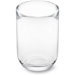 image:imageUmbra Junip Bath Accessories Tumbler  Modern White Resin Holder and Organizer Perfect for Holding Toothbrushes Makeup Brushes and Various Bath Items BlackClear