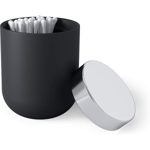 image:imageUmbra Junip Bath Accessories Tumbler  Modern White Resin Holder and Organizer Perfect for Holding Toothbrushes Makeup Brushes and Various Bath Items BlackBlack