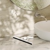 image:imageUmbra Buddy Adhesive Squeegee Shower Glass and Mirror Cleaner White  Streakfree flexible blade mounts on tile or drywall easy clean silicone antirust plastic