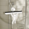 image:imageUmbra Buddy Adhesive Squeegee Shower Glass and Mirror Cleaner White  Streakfree flexible blade mounts on tile or drywall easy clean silicone antirust plastic