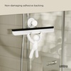 image:imageUmbra Buddy Adhesive Squeegee Shower Glass and Mirror Cleaner White  Streakfree flexible blade mounts on tile or drywall easy clean silicone antirust plastic