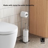 image:imageUmbra Cappa Toilet Paper Stand Freestanding Metal with Reserve Nickel  Compact vertical storage holds 3 rolls elevated base sturdy construction bathroom organizer fits small spacesNickel