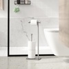image:imageUmbra Cappa Toilet Paper Stand Freestanding Metal with Reserve Nickel  Compact vertical storage holds 3 rolls elevated base sturdy construction bathroom organizer fits small spacesNickel