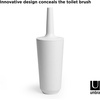 image:imageUmbra Corsa Toilet Brush with Holder White  Compact design discreet storage keeps brush contained and accessibleWhite