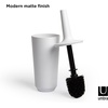 image:imageUmbra Corsa Toilet Brush with Holder White  Compact design discreet storage keeps brush contained and accessibleWhite