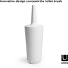 image:imageUmbra Corsa Toilet Brush with Holder White  Compact design discreet storage keeps brush contained and accessibleWhite