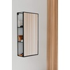 image:imageUmbra Cubiko 24x12 Rectangular Black Metal Bathroom Mirror Storage Cabinet with 3 Shelves  Hidden 3 Shelves Behind Mirror PowderCoated Steel 12 X 515 X 2425 in Holds Up to 40 Lb Mounting Hardware Included