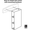 image:imageUmbra Cubiko 24x12 Rectangular Black Metal Bathroom Mirror Storage Cabinet with 3 Shelves  Hidden 3 Shelves Behind Mirror PowderCoated Steel 12 X 515 X 2425 in Holds Up to 40 Lb Mounting Hardware Included