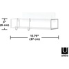 image:imageUmbra Cubiko Shower Caddy Metal Corner Shelf with Adhesive White  Waterproof construction holds 10 lbs per bin rust resistant finish nondamaging install includes hooks set of 2White