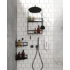 image:imageUmbra Cubiko Shower Caddy Metal Corner Shelf with Adhesive White  Waterproof construction holds 10 lbs per bin rust resistant finish nondamaging install includes hooks set of 2Black
