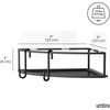 image:imageUmbra Cubiko Shower Caddy Metal Corner Shelf with Adhesive White  Waterproof construction holds 10 lbs per bin rust resistant finish nondamaging install includes hooks set of 2Black