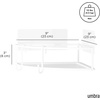 image:imageUmbra Cubiko Shower Caddy Metal Corner Shelf with Adhesive White  Waterproof construction holds 10 lbs per bin rust resistant finish nondamaging install includes hooks set of 2White