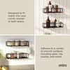 image:imageUmbra Cubiko Shower Caddy Metal Corner Shelf with Adhesive White  Waterproof construction holds 10 lbs per bin rust resistant finish nondamaging install includes hooks set of 2Black