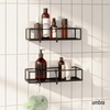 image:imageUmbra Cubiko Shower Caddy Metal Corner Shelf with Adhesive White  Waterproof construction holds 10 lbs per bin rust resistant finish nondamaging install includes hooks set of 2Black