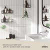 image:imageUmbra Cubiko Shower Caddy Metal Corner Shelf with Adhesive White  Waterproof construction holds 10 lbs per bin rust resistant finish nondamaging install includes hooks set of 2Black