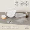 image:imageUmbra Cubiko Shower Caddy Metal Corner Shelf with Adhesive White  Waterproof construction holds 10 lbs per bin rust resistant finish nondamaging install includes hooks set of 2White