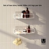 image:imageUmbra Cubiko Shower Caddy Metal Corner Shelf with Adhesive White  Waterproof construction holds 10 lbs per bin rust resistant finish nondamaging install includes hooks set of 2White
