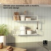 image:imageUmbra Cubiko Shower Caddy Metal Corner Shelf with Adhesive White  Waterproof construction holds 10 lbs per bin rust resistant finish nondamaging install includes hooks set of 2White