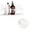 image:imageUmbra Cubiko Shower Caddy Metal Corner Shelf with Adhesive White  Waterproof construction holds 10 lbs per bin rust resistant finish nondamaging install includes hooks set of 2White