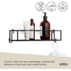 image:imageUmbra Cubiko Shower Caddy Metal Corner Shelf with Adhesive White  Waterproof construction holds 10 lbs per bin rust resistant finish nondamaging install includes hooks set of 2Black