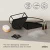 image:imageUmbra Cubiko Shower Caddy Metal Corner Shelf with Adhesive White  Waterproof construction holds 10 lbs per bin rust resistant finish nondamaging install includes hooks set of 2Black