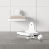 image:imageUmbra Flex Adhesive Double Hook Removable Shower Towel Hook White  Rust proof easy to clean fits tiles and drywall bathroom organizer recycled plasticSoap Dish
