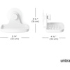 image:imageUmbra Flex Adhesive Double Hook Removable Shower Towel Hook White  Rust proof easy to clean fits tiles and drywall bathroom organizer recycled plasticSoap Dish