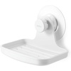 image:imageUmbra Flex Adhesive Double Hook Removable Shower Towel Hook White  Rust proof easy to clean fits tiles and drywall bathroom organizer recycled plasticSoap Dish