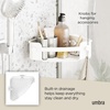 image:imageUmbra Flex Adhesive Shower Corner Shelf for Bathroom White  Strong adhesive backing secure wall attachment easy installation