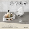 image:imageUmbra Flex Adhesive Shower Corner Shelf for Bathroom White  Strong adhesive backing secure wall attachment easy installation